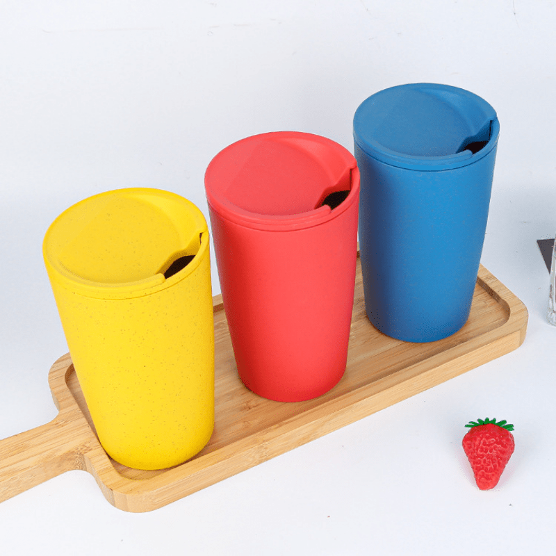 Travel Mug: Reusable Portable Coffee Cup Made Of Wheat Straw - Temu