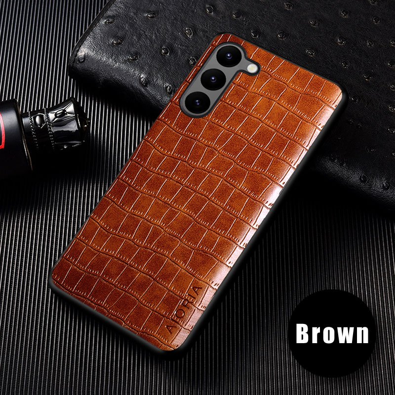 Samsung Galaxy S23 Ultra Luxury Brand Case Cover Brown