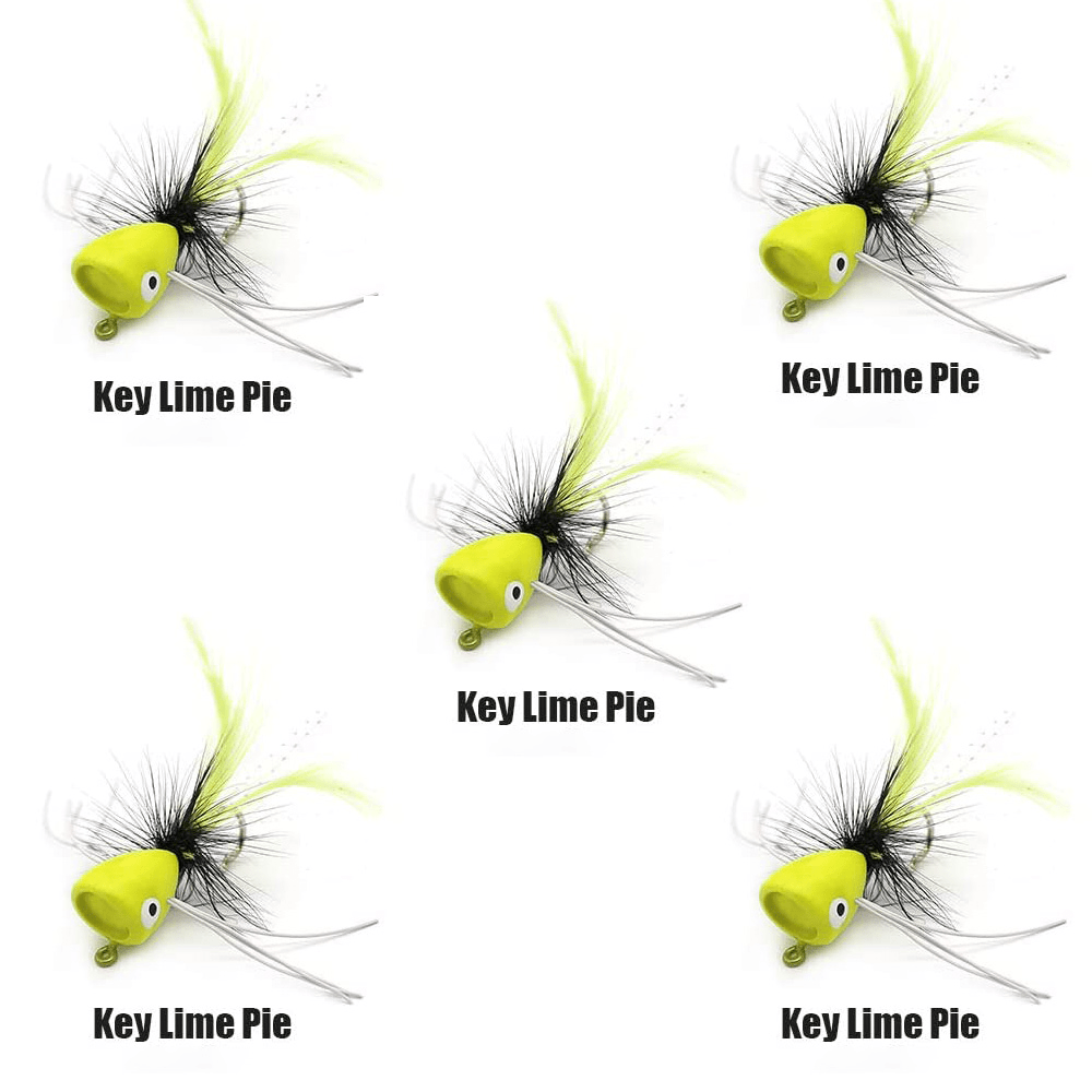 10pcs Popper Fly Lure Fly, Bionic Floating Fly, Dry Fly With Barbed Hook,  Fishing Accessories