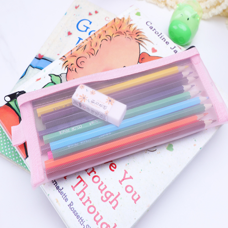 Exam Pen Bag Simple Stationery Bag Plain Color Stationery - Temu