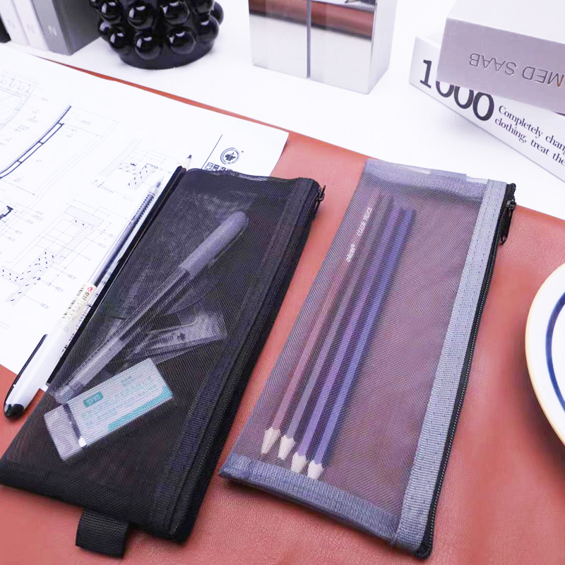 Exam Pen Bag Simple Stationery Bag Plain Color Stationery - Temu