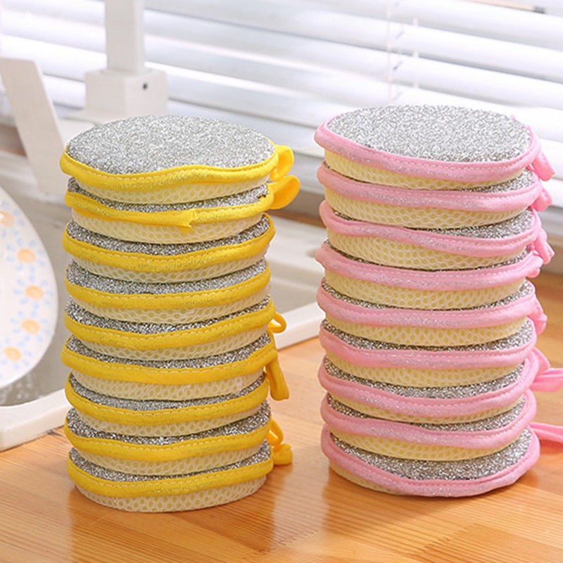 Dish Scrubbing Brush, Pot Scrubber, Microfiber Dish Cloths