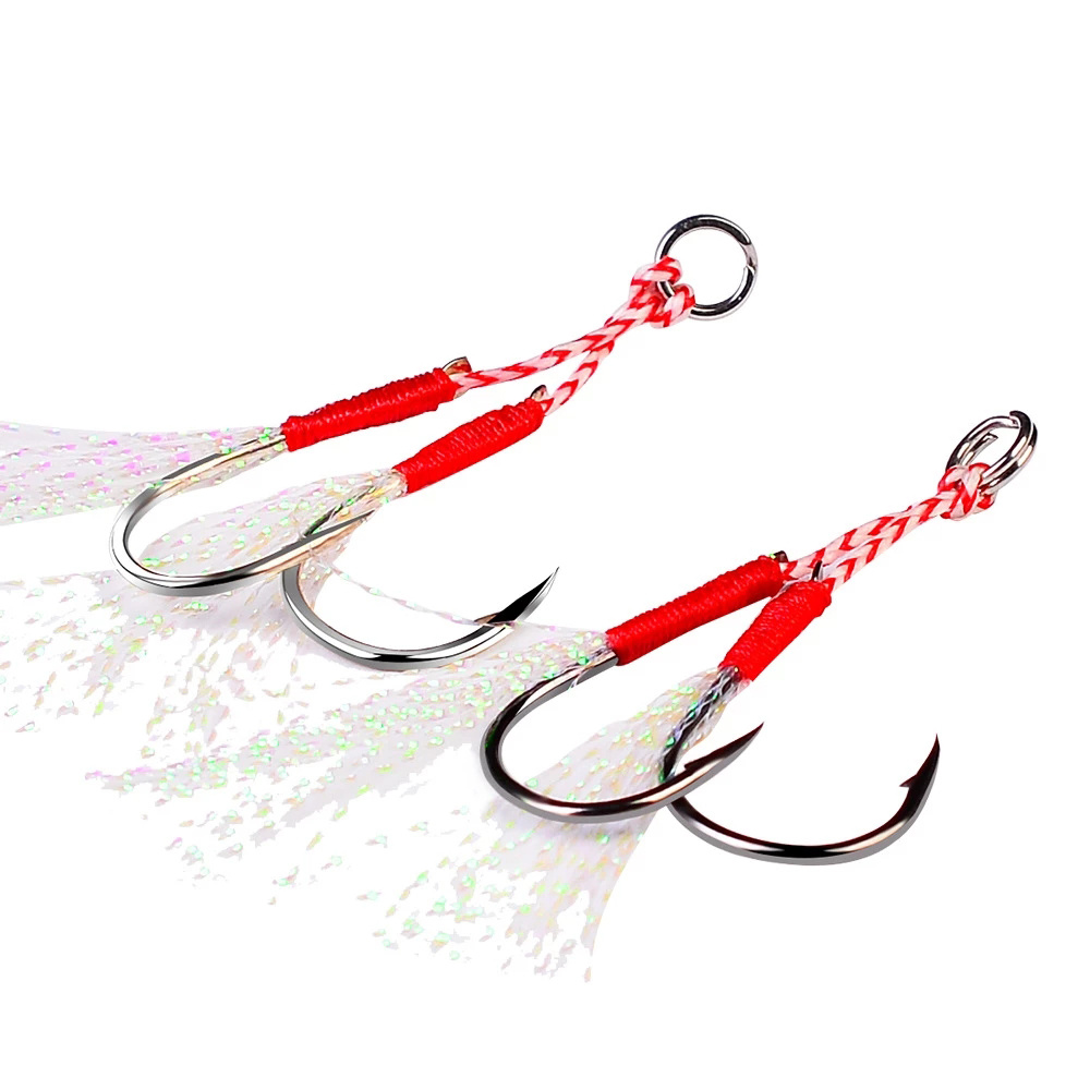 High Carbon Steel Fishing Jig Head Double Barbed Hooks - Temu United Kingdom