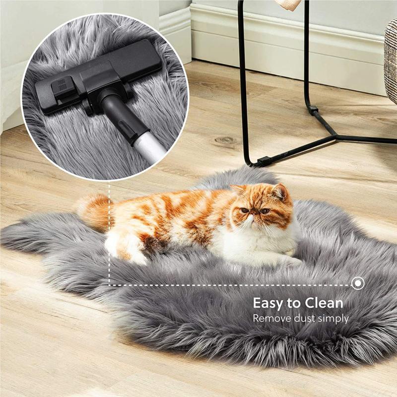 1pc luxury super soft fluffy area rug   fur sheepskin rug decorative plush shaggy carpet for bedside sofa floor nursery home decor room decor carpet details 9