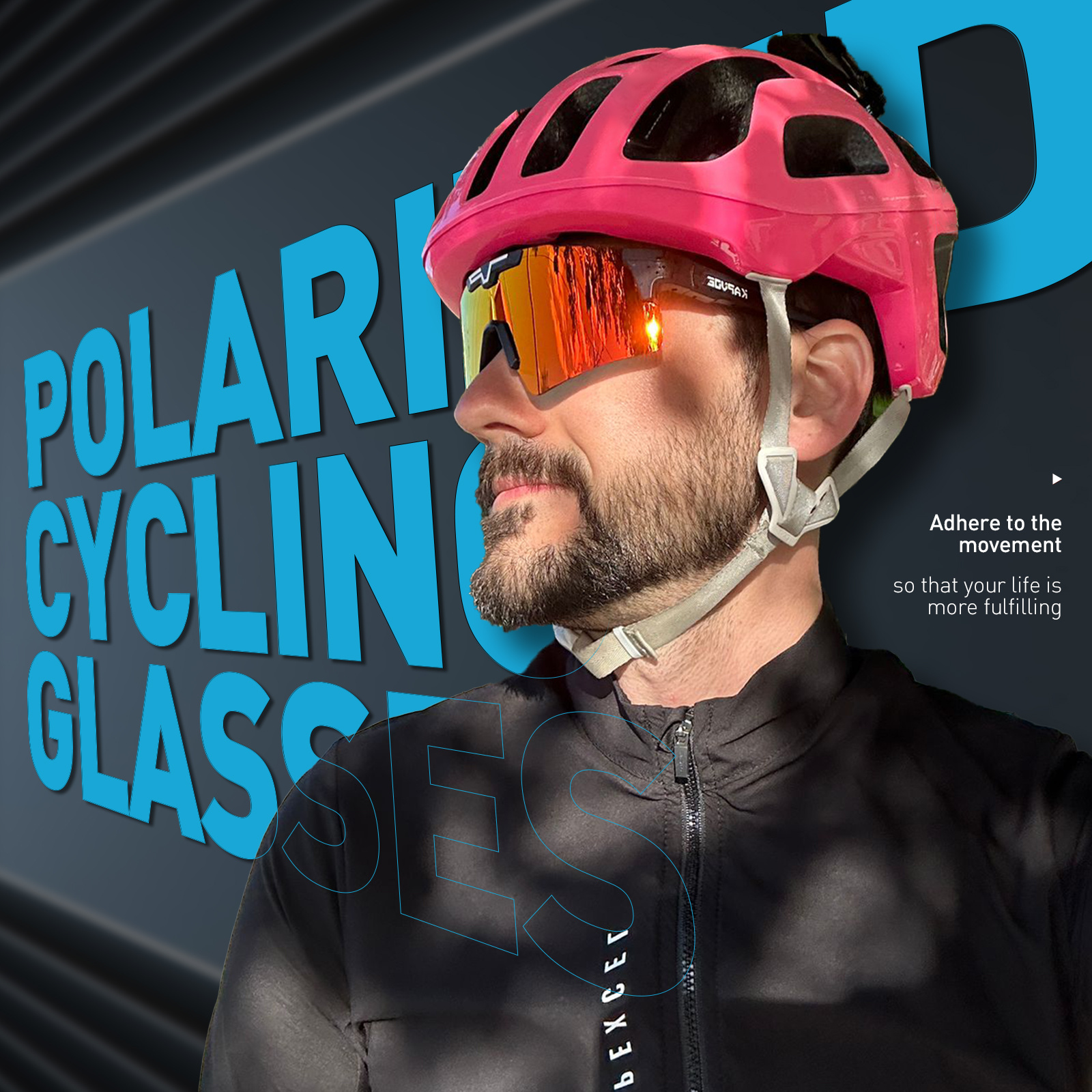 KAPVOE Gafas de Ciclismo Polarizadas Hombre Mujer Lentes Ciclismo