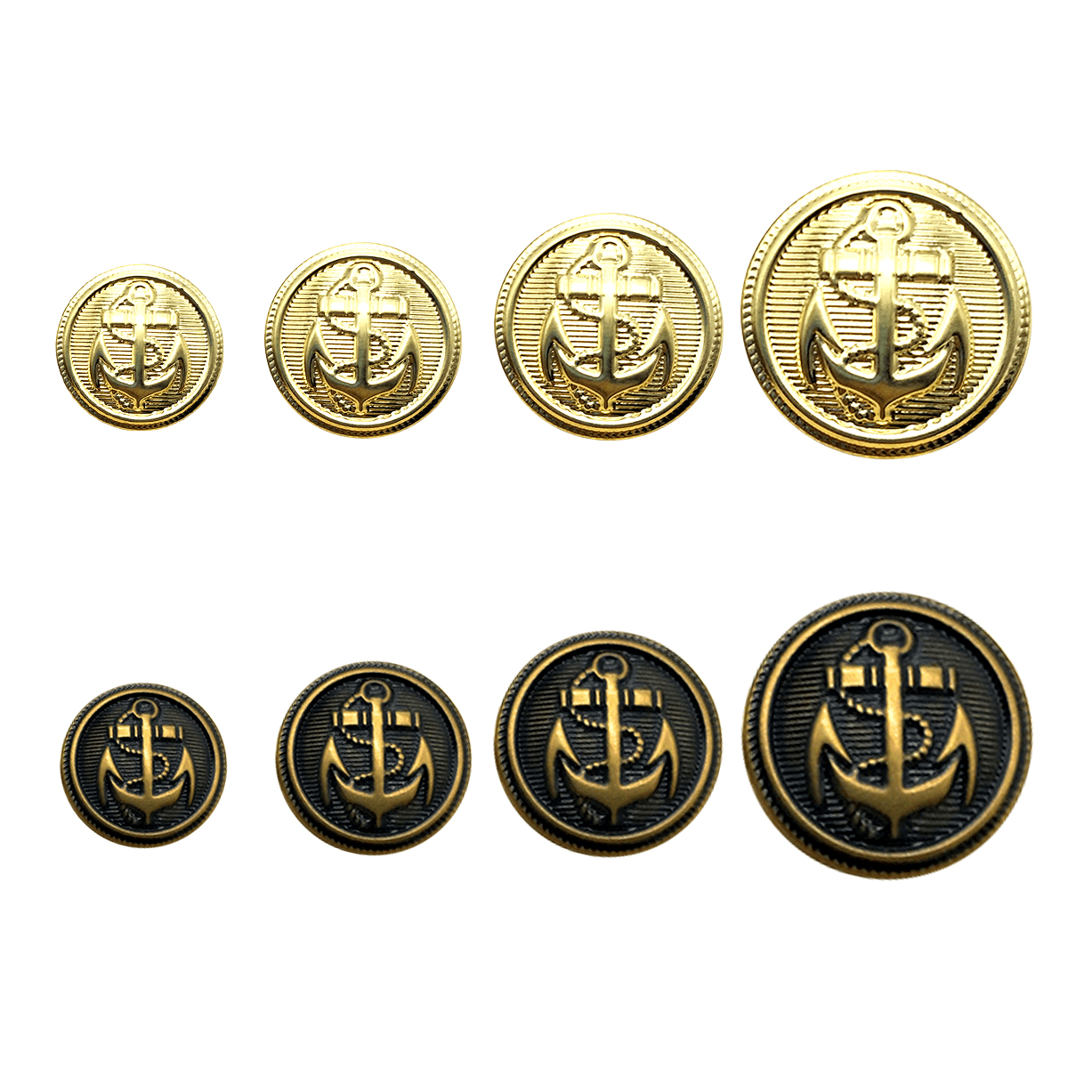 10 Pieces Gold Buttons for Blazer, 20mm Gold Buttons for Jacket Blazer Buttons for Men and Women Metal Buttons for Sewing, Sport Coats, Suits