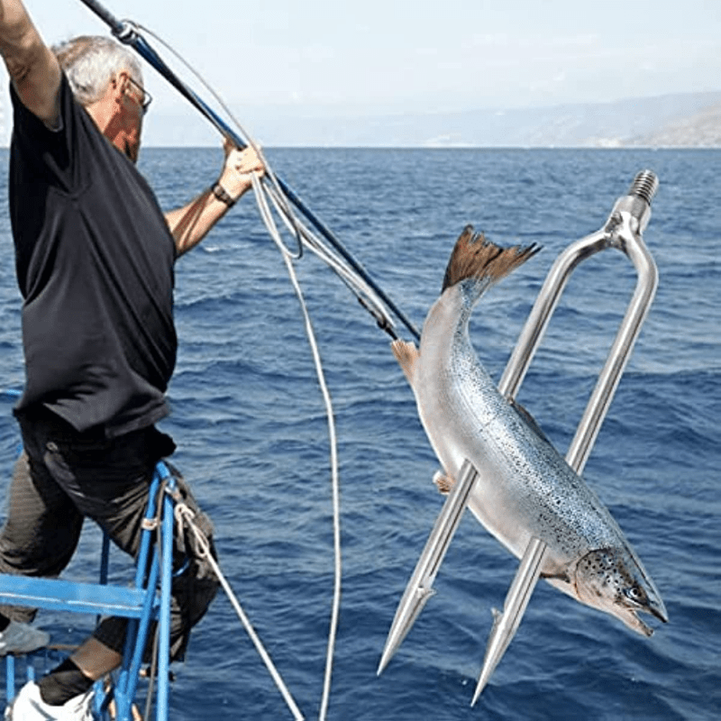 Durable Stainless Steel Fishing 2 Prongs Barb Hook - Temu Portugal