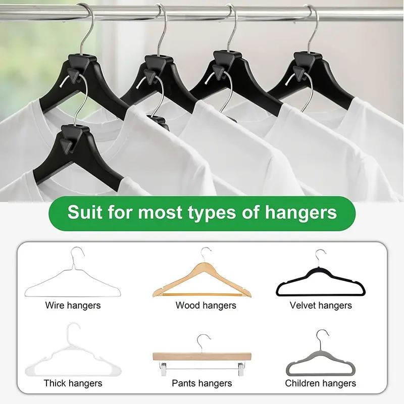 10PCS Clothes Hanger Connector Hooks Cascading Hanger Space Saving  Organizer US