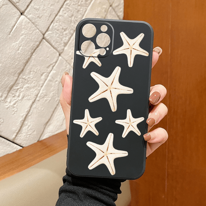 Black Pentagram Graphic Pattern Silicon Phone Case For Iphone 14