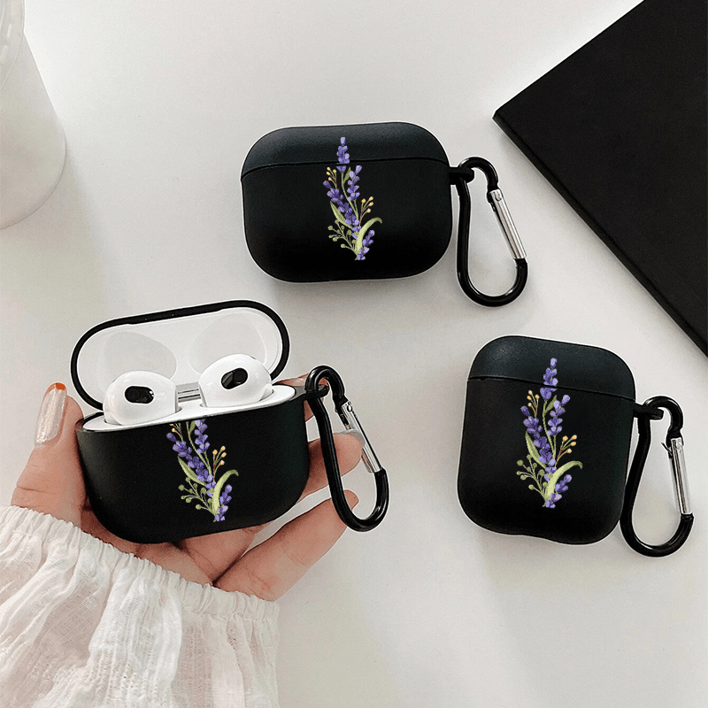 Purple Lavender Flower Earphone Case for Apple Airpods 1 2 Pro Cute Korea  Floral Wireless Headphone Cover for Air Pods 3rd Gen