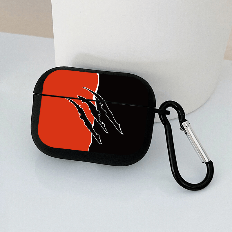 Red & Black Graphic Pattern Headphone Case For Airpods1/2, Airpods3, Pro,  Pro (2nd Generation), Gift For Birthday, Girlfriend, Boyfriend, Friend Or  Yourself, Good Quality And Durable Case Protective Silicon Case For  Earphone 