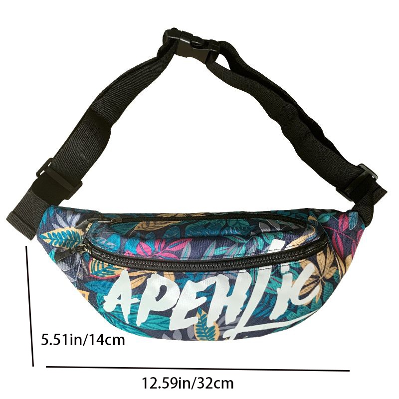 Fashion Printed Crossbody Chest Bag Versatile Casual Waist Bag