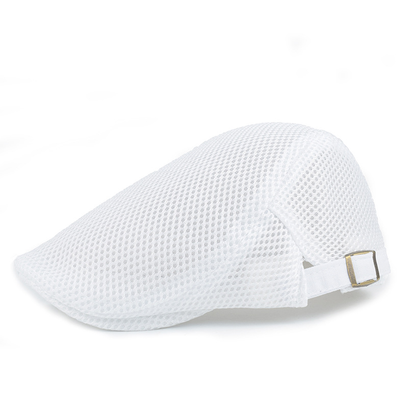 

Elegant Retro Breathable Beret Hat, Adjustable Solid Color Simple Newsboy Cap, For Outdoor Sports