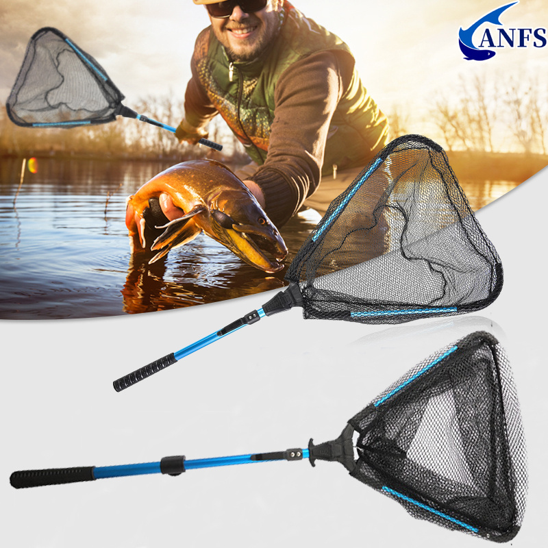 Portable Folding Fishing Landing Net Retractable Lightweight Collapsing  Handle Accessories for Fishing in Kayak, Boat, Lake and Ocean