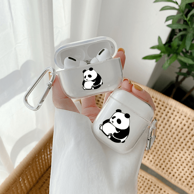 

Black & White Panda Graphic Pattern Headphone Clear Case For Airpods1/2, Airpods3, Airpods Pro, Airpods Pro (2nd Generation), Gift For Birthday, Girlfriend, Boyfriend, Friend Or Yourself,