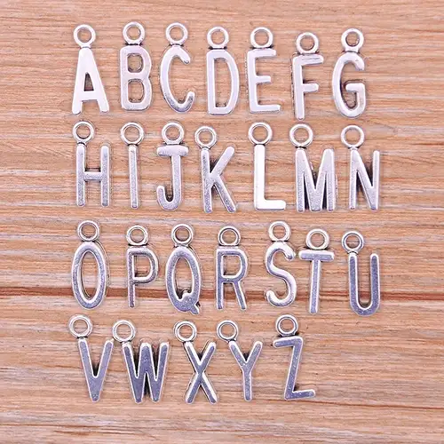 Silver Letters For Jewelry Making - Temu