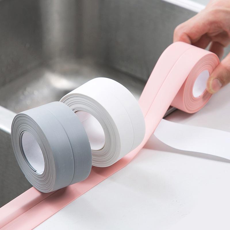 Bathroom Shower Sink Bath Sealing Tapes, Pvc Adhesive Sealing Strips,  Waterproof Wall Stickers For Bathroom Kitchen Sealant Tape - Temu