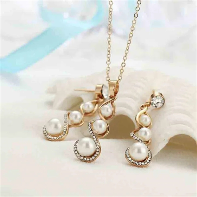 Bohemian Pearl Necklace And Earrings Set Perfect For - Temu