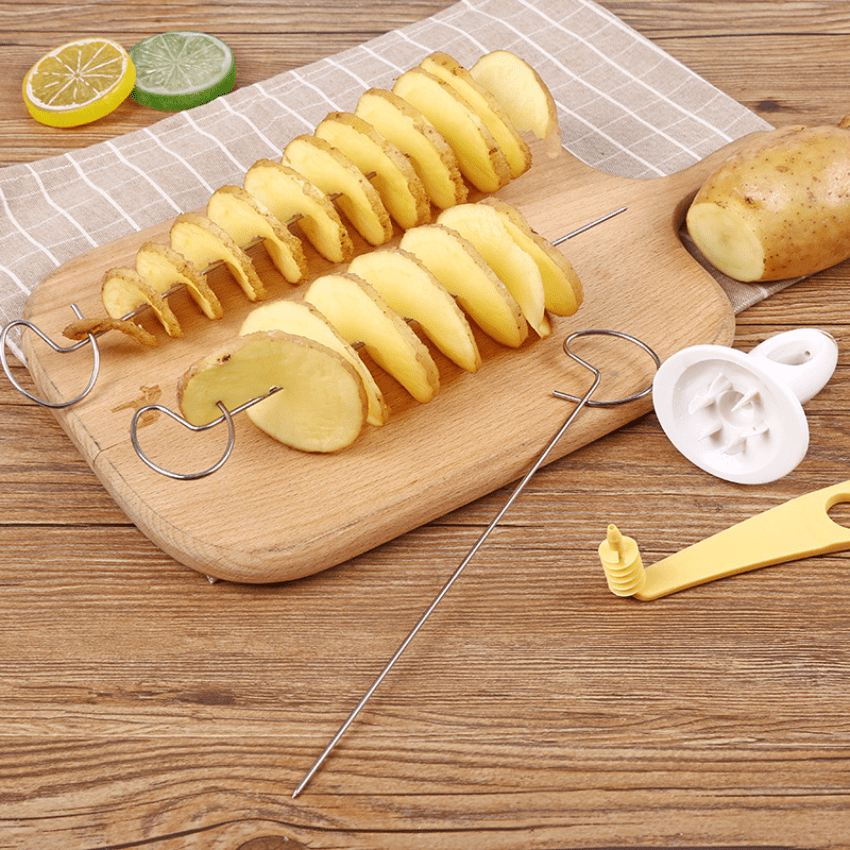 Potato Spiral Cutter Manual Roller Twist Shredder Grater 