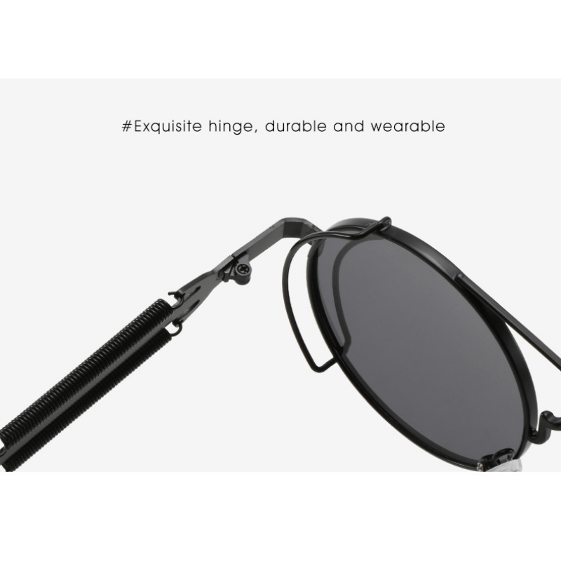 Men's Cyberpunk Round Frame Sunglasses