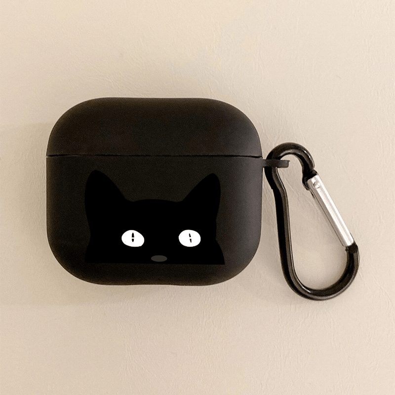 Black Cat Airpods 1 2 3 Pro Pro 2 Case Animals Headphone 