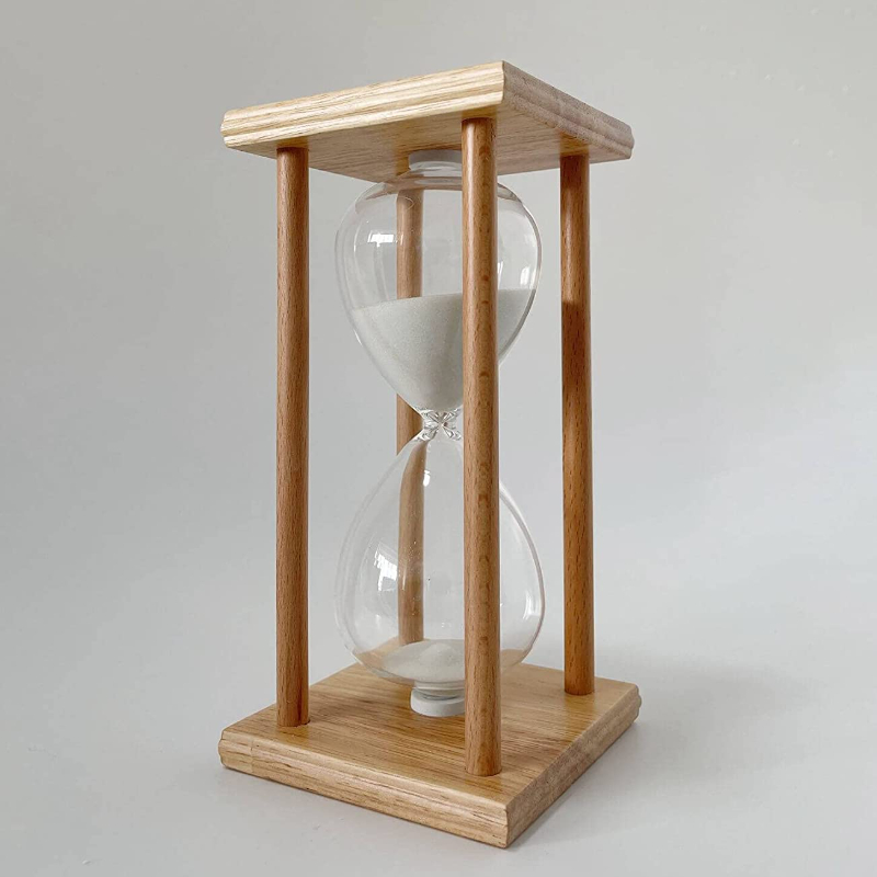 30 Minutes Sablier Minuteur Horloge de Minuterie de Sable 30 Minutes Cadre  en Bois Sandglass Timer