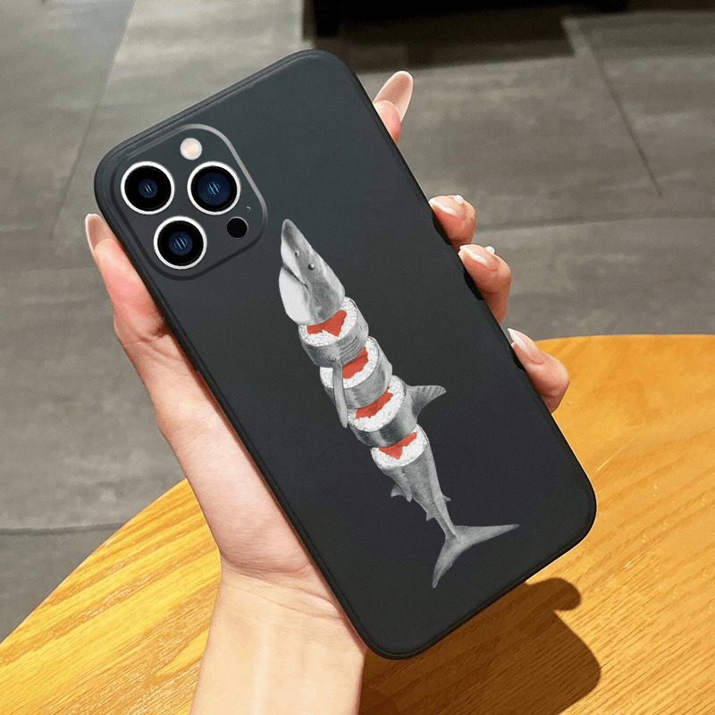 Fish Separated Vertically Graphic Pattern Silicon Phone Case - Temu