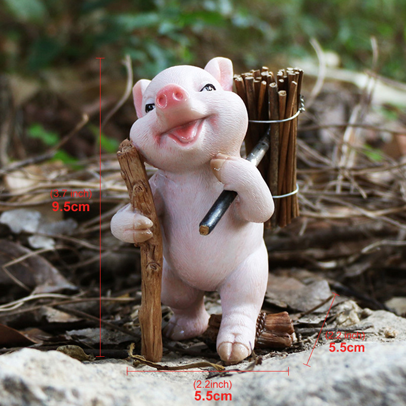 Couple Pig Figurines Simulation Pig Resin Ornament Creative Cute Animal  Outdoor Garden Decoration For Living Room Tv Cabinet Garden Decor - Temu  Italy