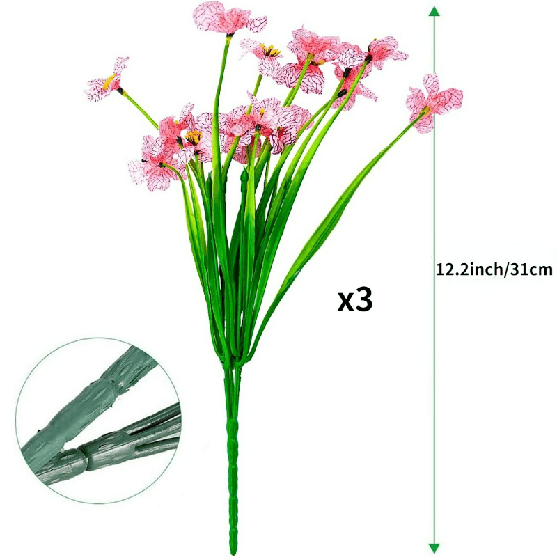 3 Pacchetti Fiori Viola Artificiali 'aperto 12 2 Fiore - Temu Italy