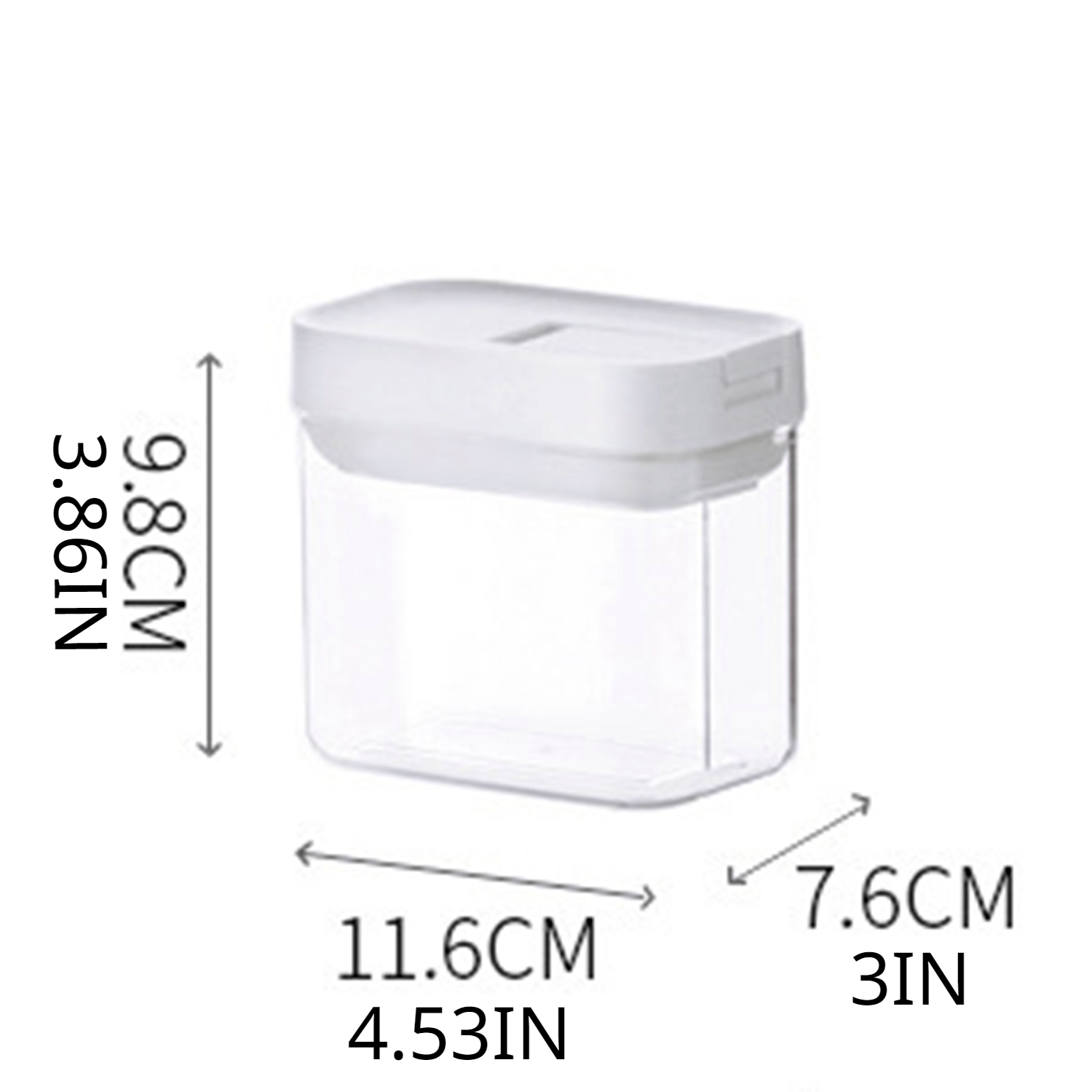 Simple Made Airtight Food Storage Jar, White, 16 oz in 2023