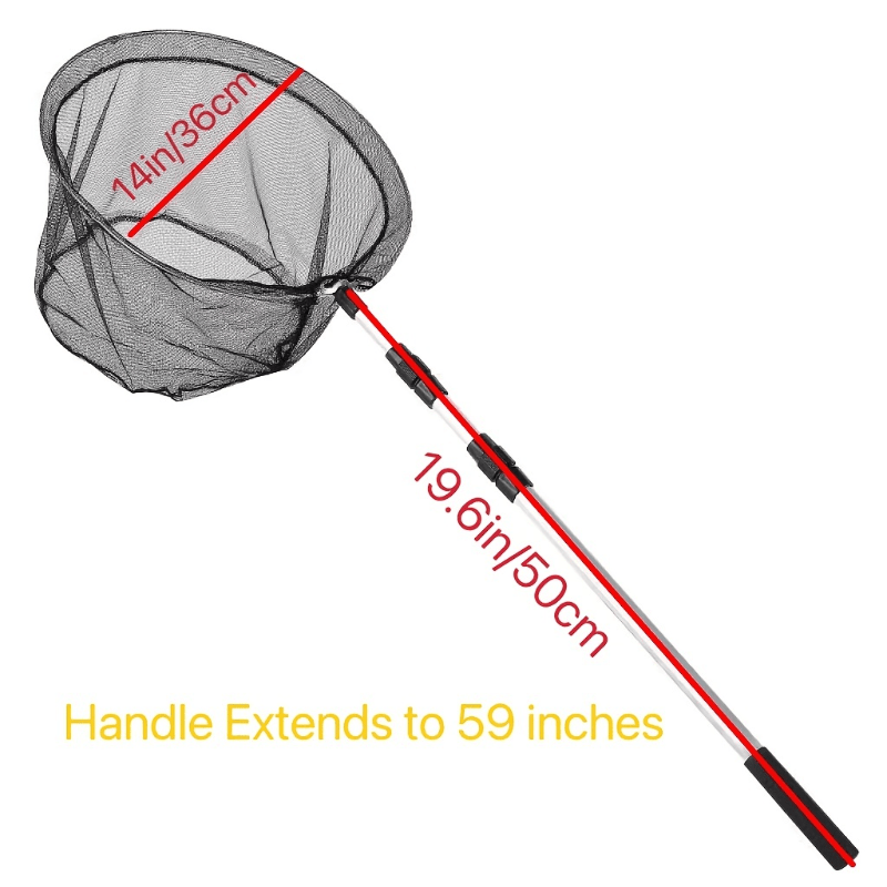 Extend : Catch Fish Bait Net Telescoping Pole Handle Combo! - Temu