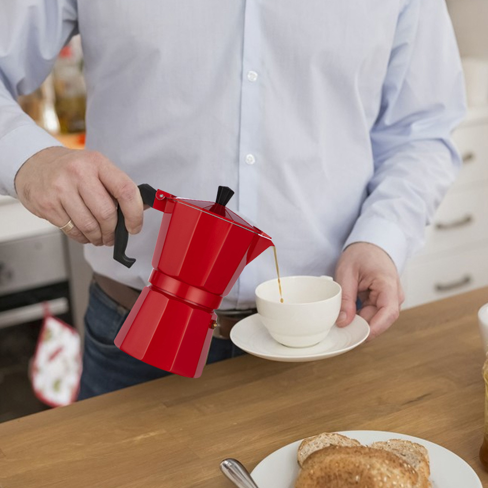 Percolador de café expreso de aluminio de 3 tazas cafetera para