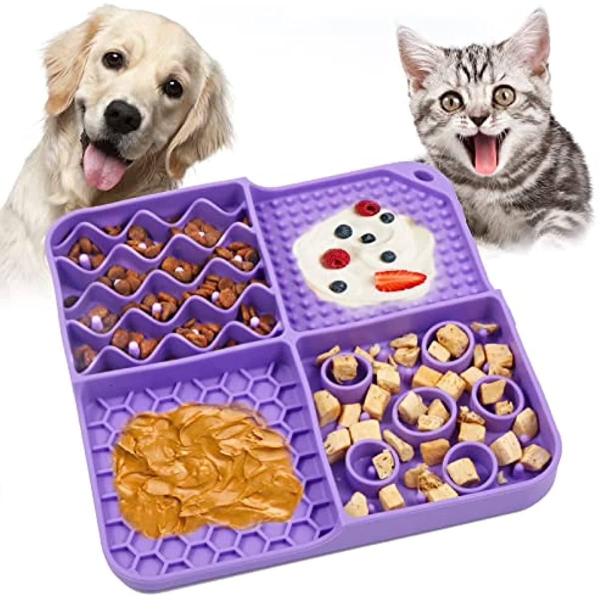 Premium Silcione Licking Mat For Dogs And Cats Slow Feeder - Temu