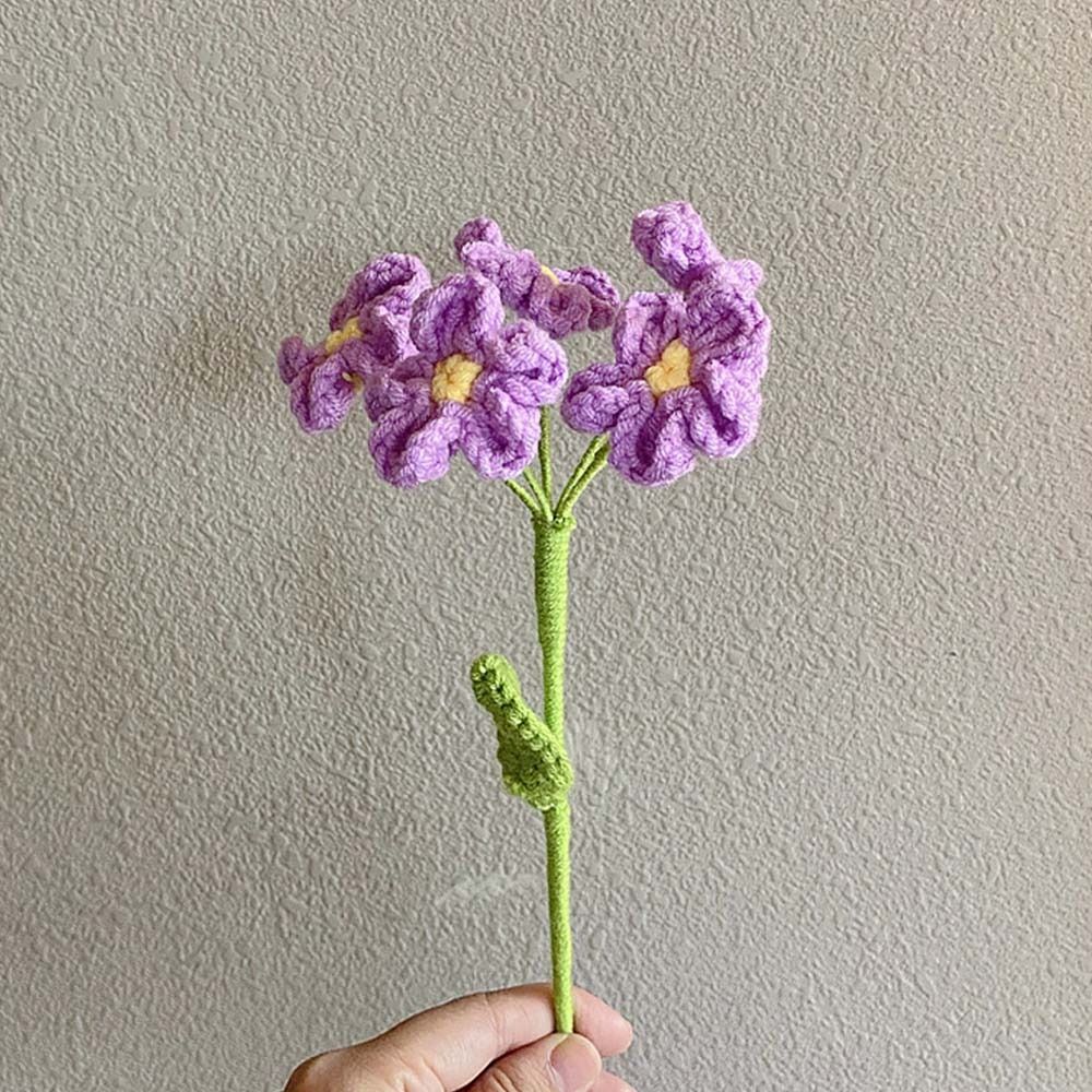 Handmade Lavender Crochet Lavender Flowers Cute Knitted - Temu