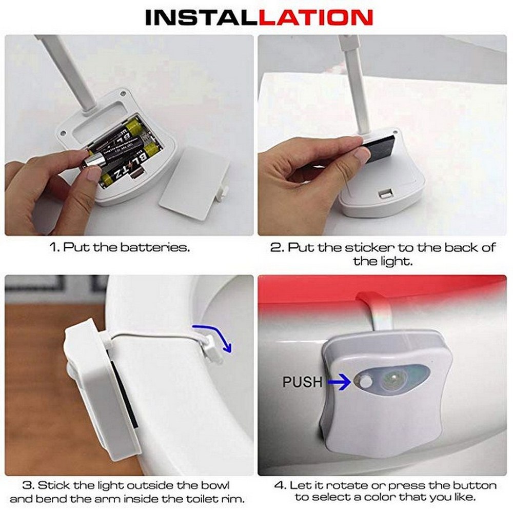 Toilet Induction Night Light LED Sensor Motion Activated