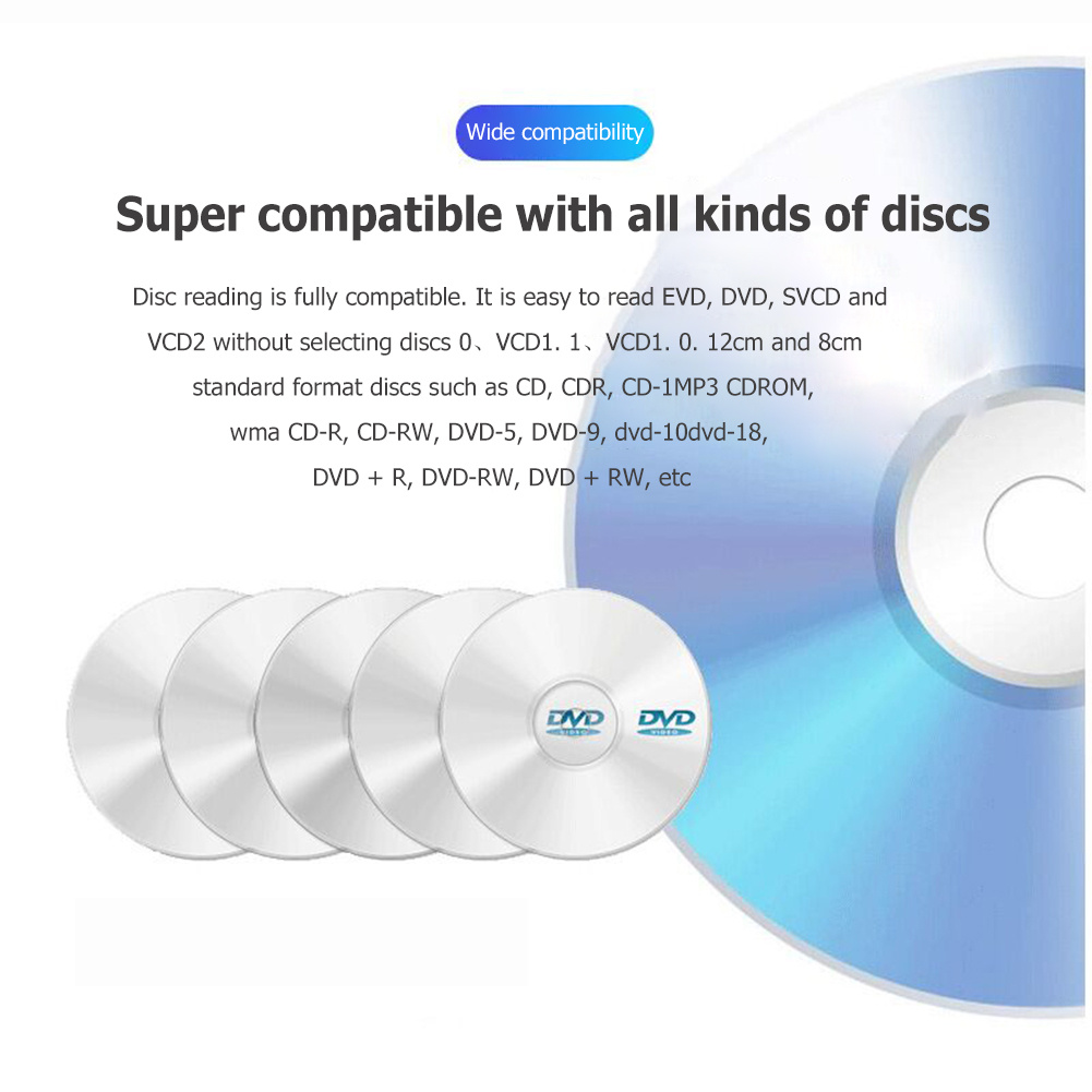 Lector de CD y DVD externo USB 3,0, unidad de disco externa CD-ROM unidades