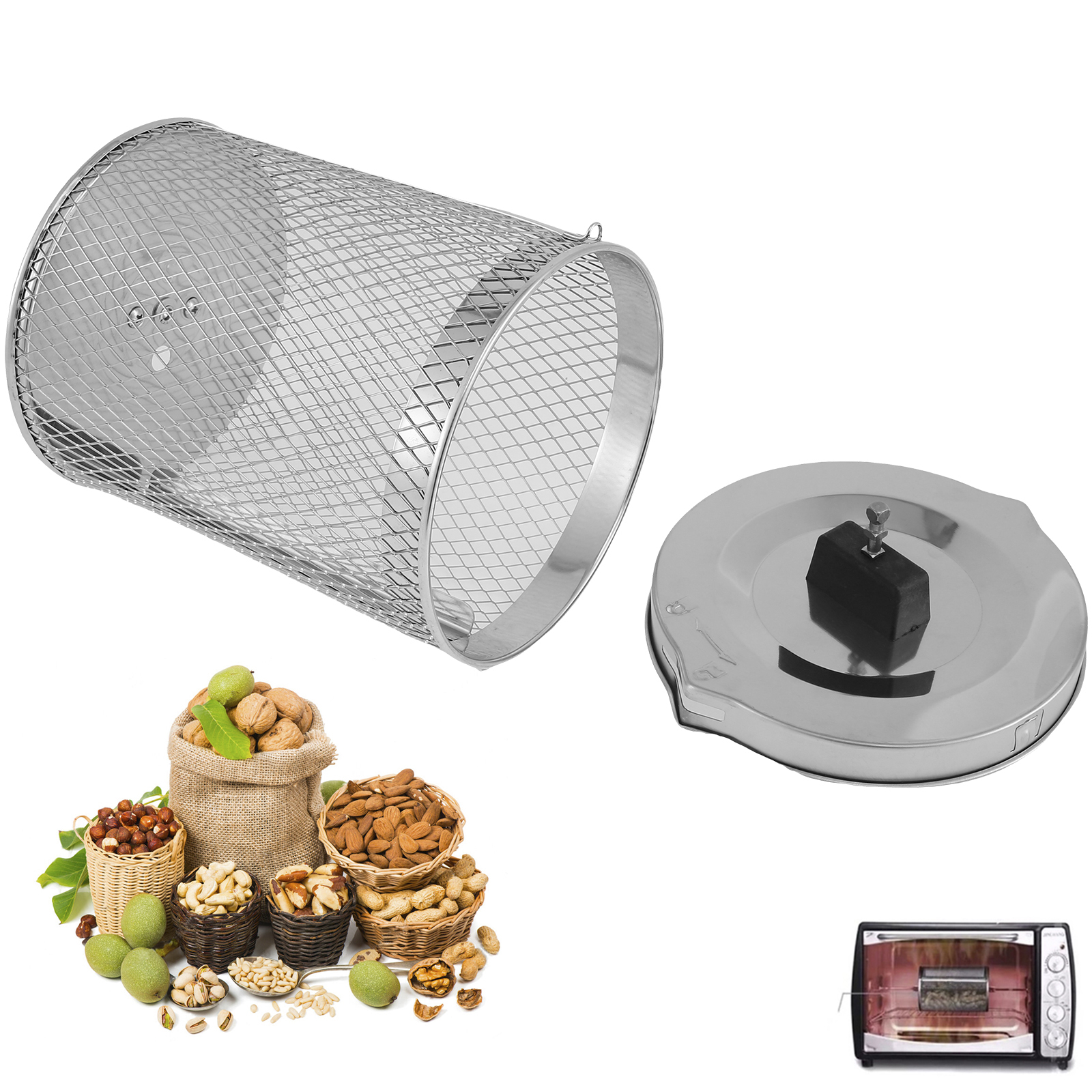 Rotisserie Basket Grill Cage 360° Rotating Grill Roaster - Temu
