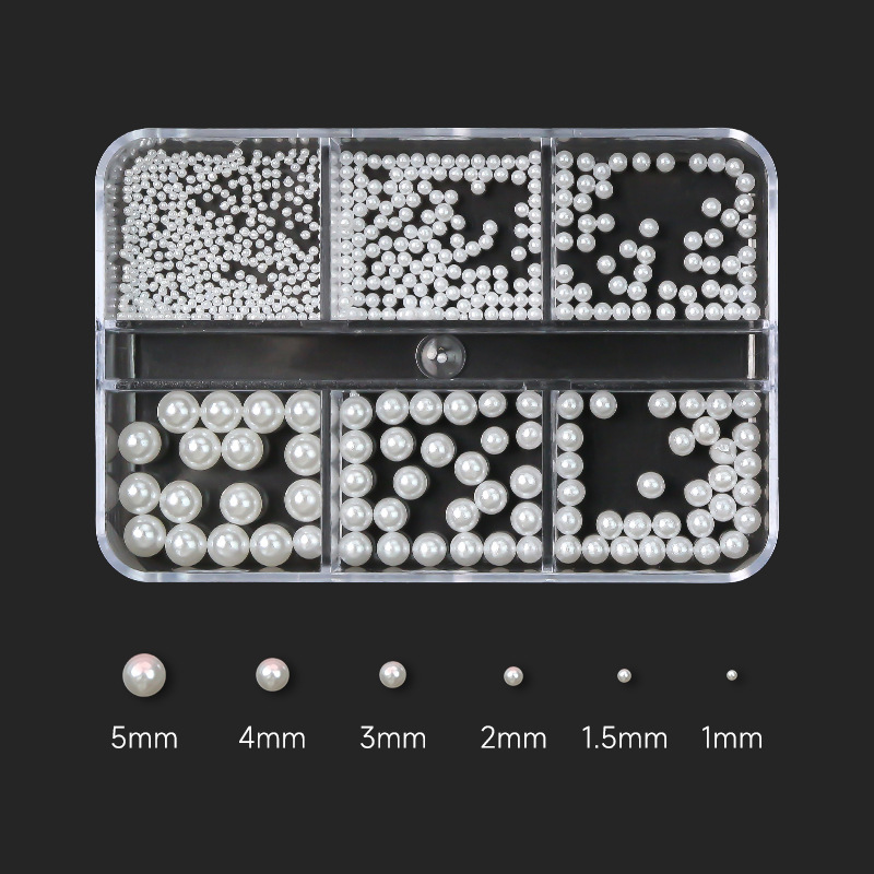 Crystal Rhinestones Fingernail Pearl, Round Size Mixed Pearl Ballet Pearl  Nail Jewelry, Multipurpose Face Makeup Pearl Decoration Diamond Rhinestones  For Nails, 6 Grids - Beauty & Health - Temu Austria