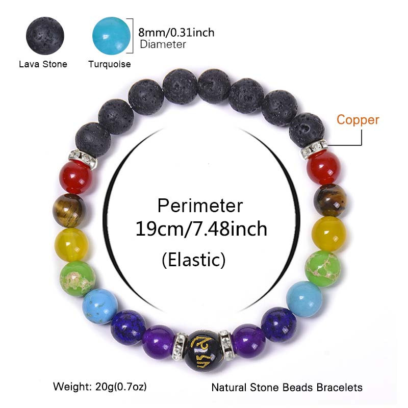 Holistic Health Bracelet 8mm Elastic Genuine Gem Bead Bracelet / Crystal Bracelet / Natural Gemstone Jewelry