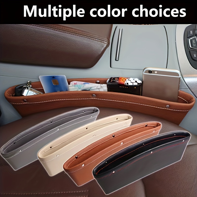 Organize Car Interior Premium Leather Car Seat Filler - Temu