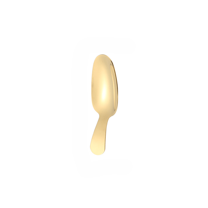 1pc Gold Ice Cream Scoop, Stainless Steel Ice Ball Spoon For