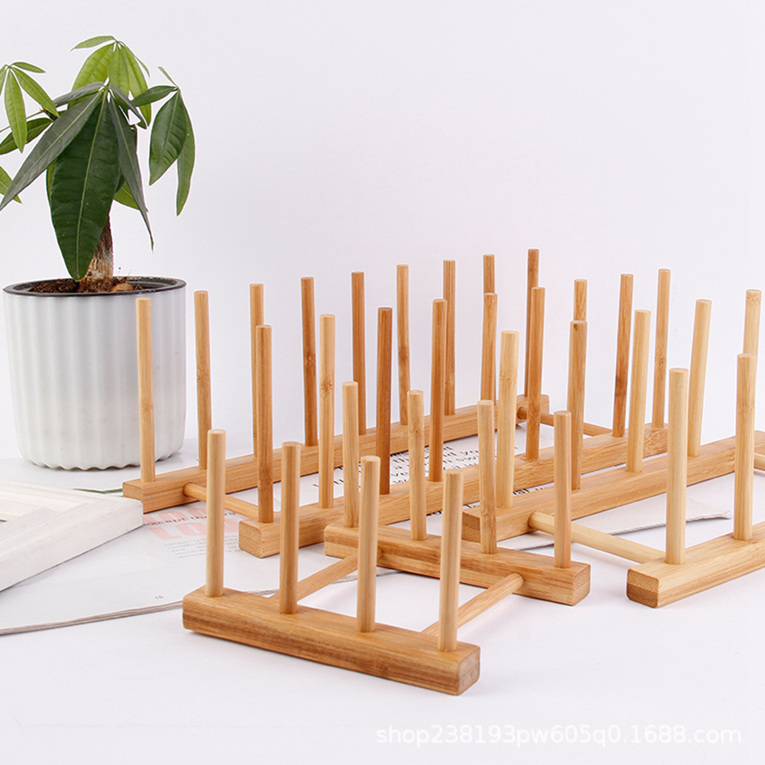 1 Stück Bambus-Getränkehalter, Multifunktionaler Holz