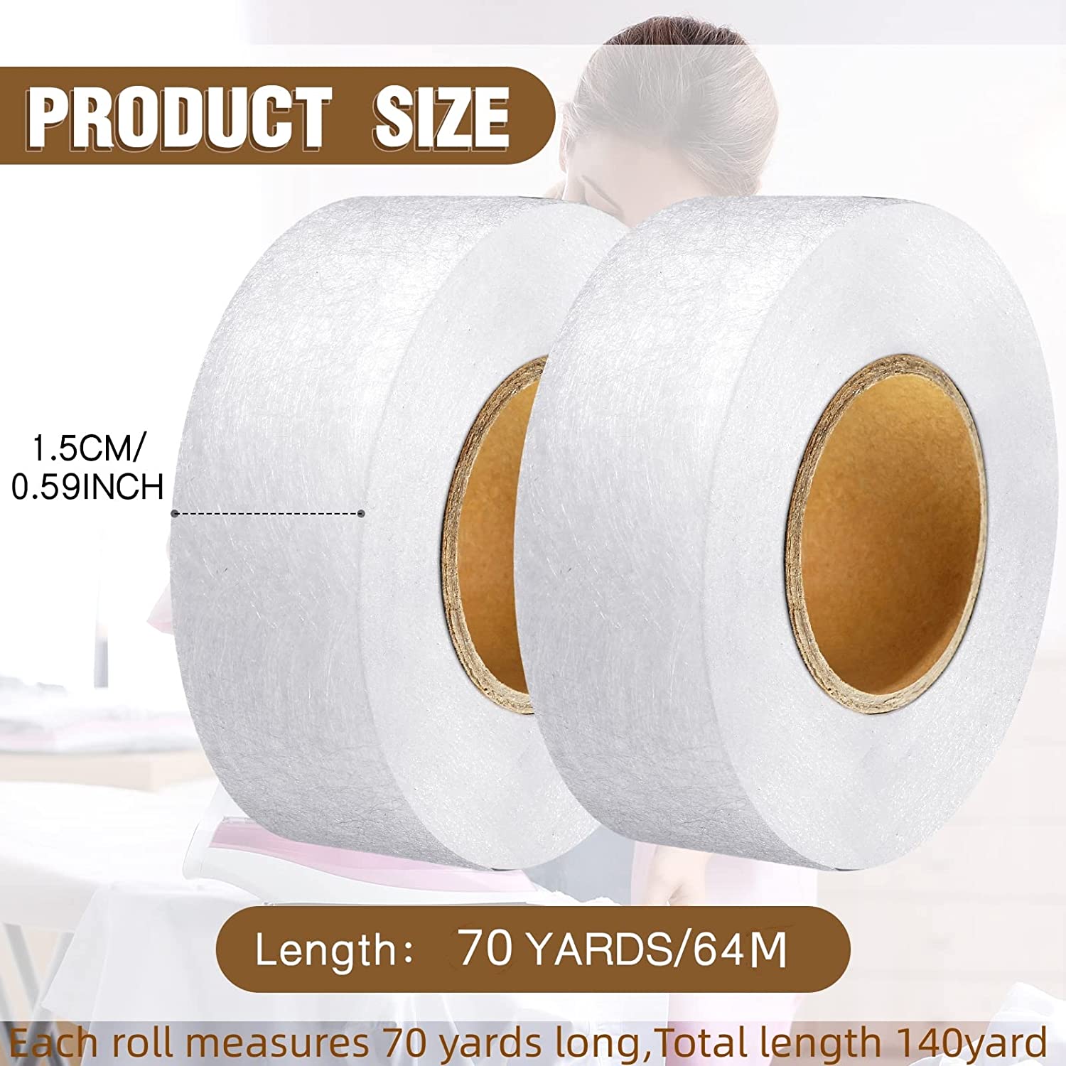 Iron Tapes Jeans Sealing Double Sided Tape Fabric Fusing Hemming Tape