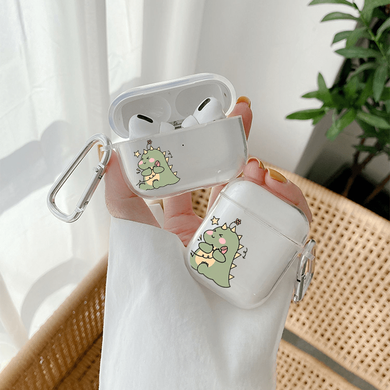 

Gorgeous Dinosaur Green Graphic Pattern Earphone Case - Perfect Gift For Airpods1/2, Airpods3, Airpods Pro & Pro 2nd Gen - Anti-fall Transparent Silicon Protection!