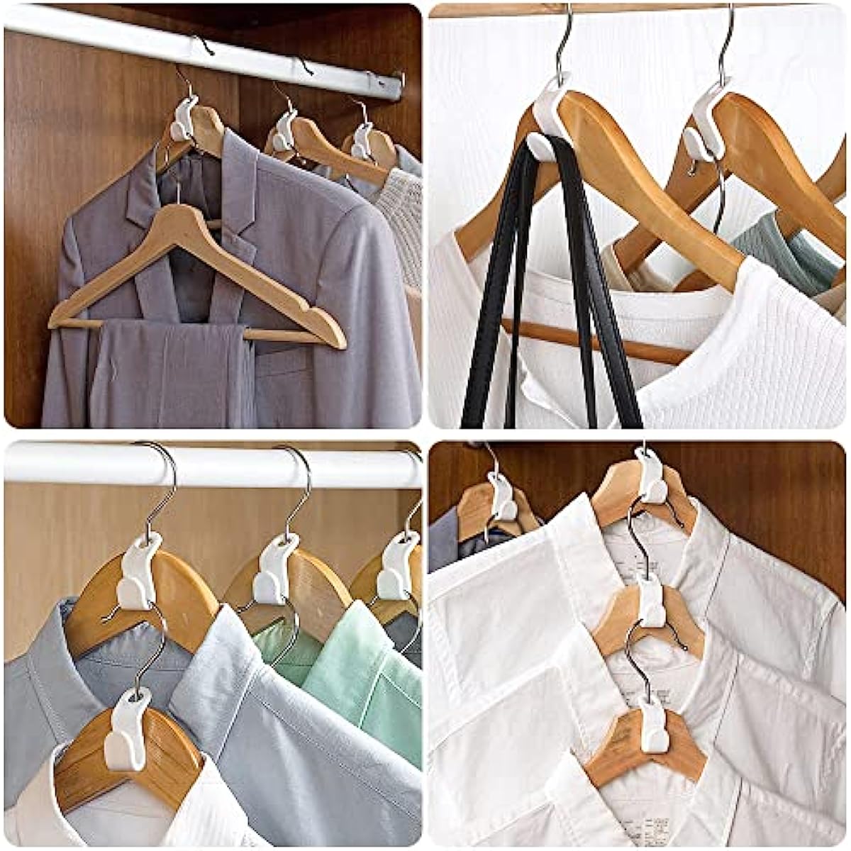 30/20/10pcs Mini Clothes Hanger Connector Hooks Heavy Duty