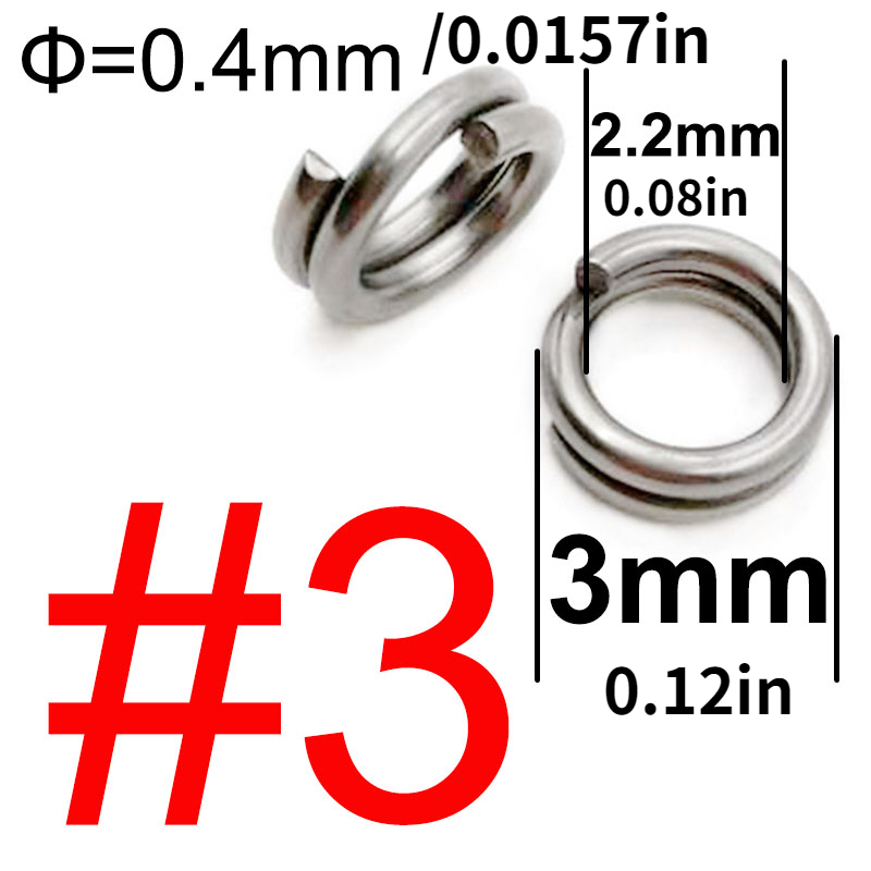 50 pcs Durable Stainless Steel Split Rings for Secure Fishing Hook  Attachment and Lure Swivel Connection