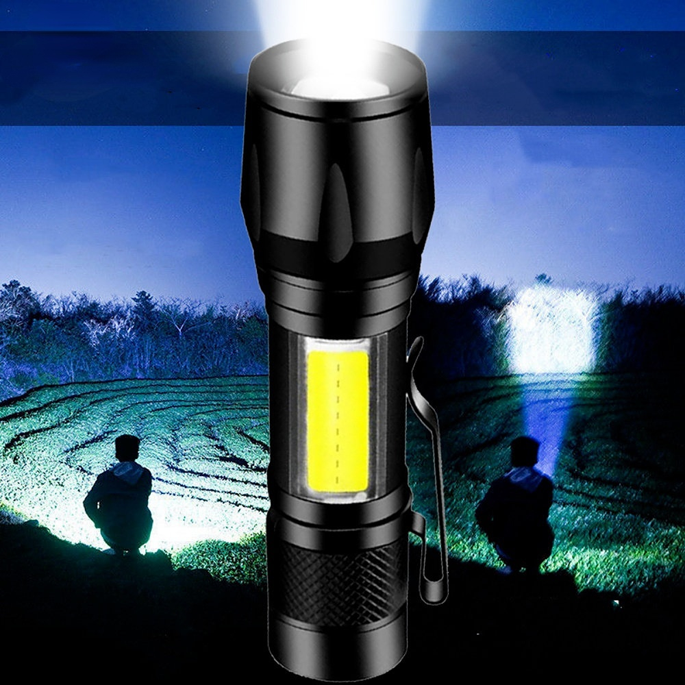 Mini linterna LED recargable de alta potencia para exteriores, herramienta  táctica con Zoom resistente al agua, para acampar - AliExpress