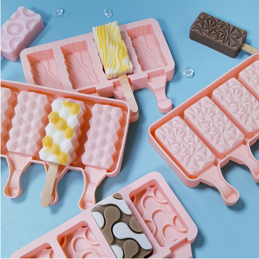 Popsicle Mold 4 Cavity Home Ice Cream Mold Diy Homemade - Temu