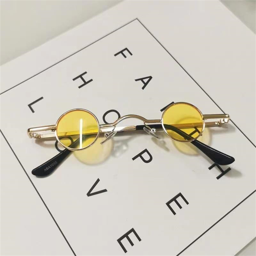 Retro Mini Tinted Lens Fashion Glasses Women Men Steampunk - Temu
