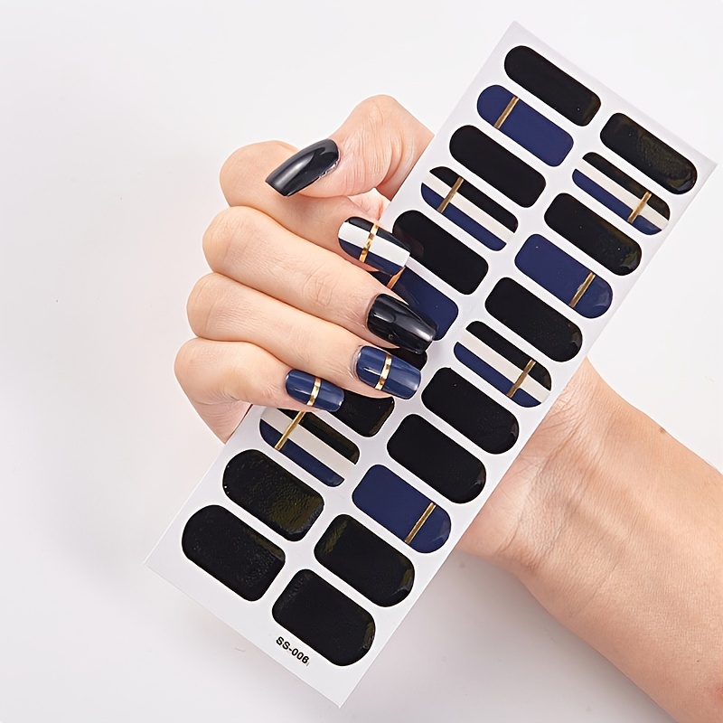 Glitter Waterproof Nail Stickers Shining Nail Art Decor